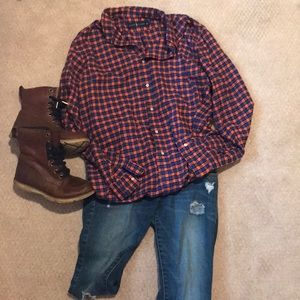 Ralph Lauren plaid Button Down (Boyfriend fit!)